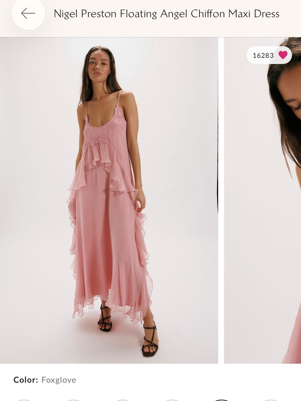 Free People Nigel Preston “Floating Angel Chiffon Maxi Dress”